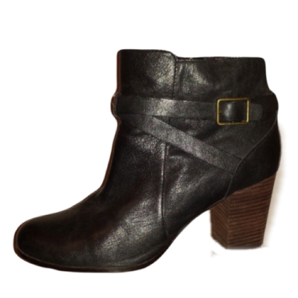 Cole Haan Women’s Cassidy Black Leather Heeled Booties Size 7.5